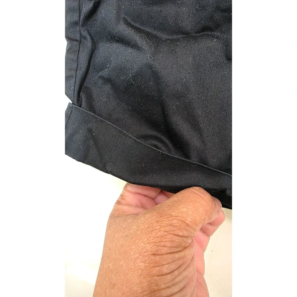 Lauren Ralph Lauren Black Festival Grunge Cotton Blend Shorts Cuffed Hem Size 12